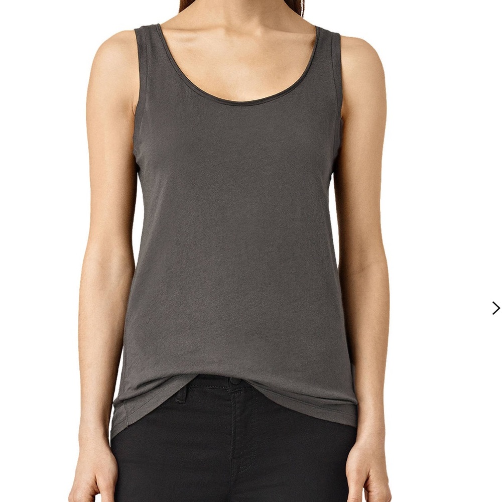 All Saints Vetten Vest tank in washed black Large